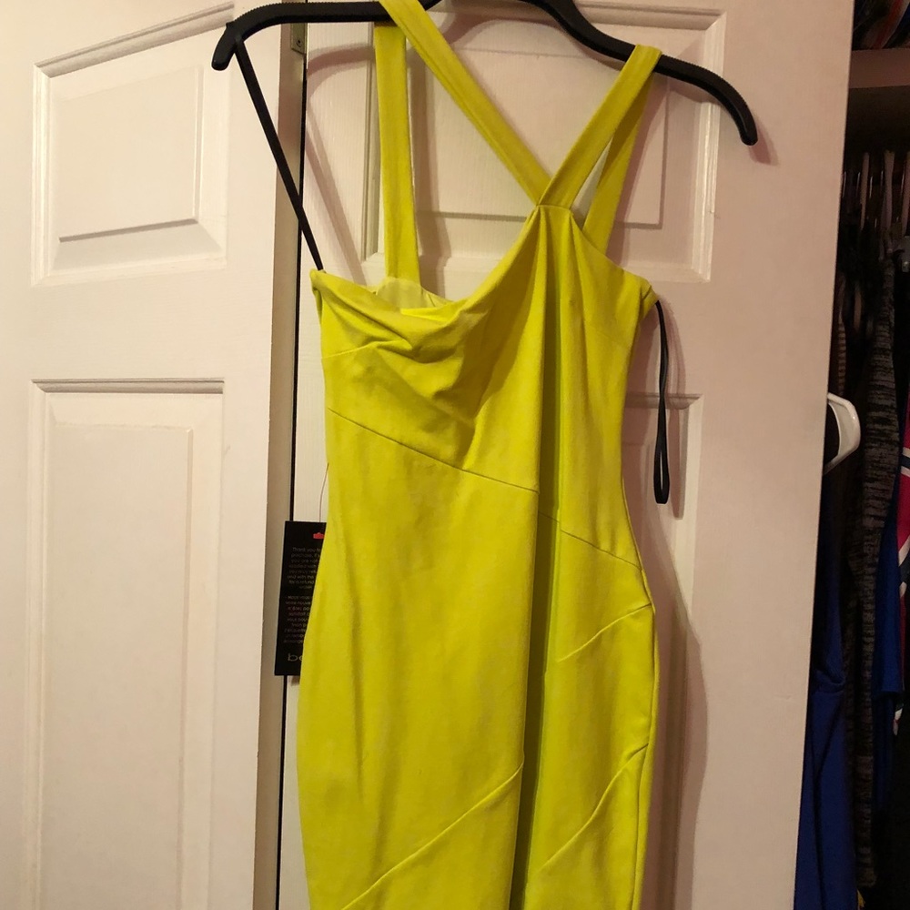 NWT Bebe cross over strap cutout dress